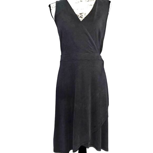 Loft gray-blue crossover dress 6 - Picture 1 of 5